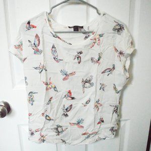 Women's Bird Print Blouse
